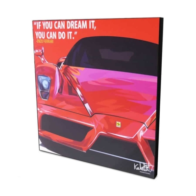 Ferrari Popart Print - If you can dream it you can do it - Simplypopart.com