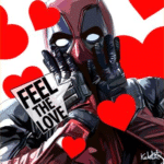 Deadpool Poster Plaque - Feel the Love